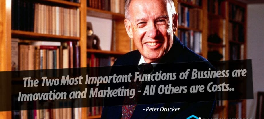 Peter Drucker Quote - Dane Shakespear Marketing